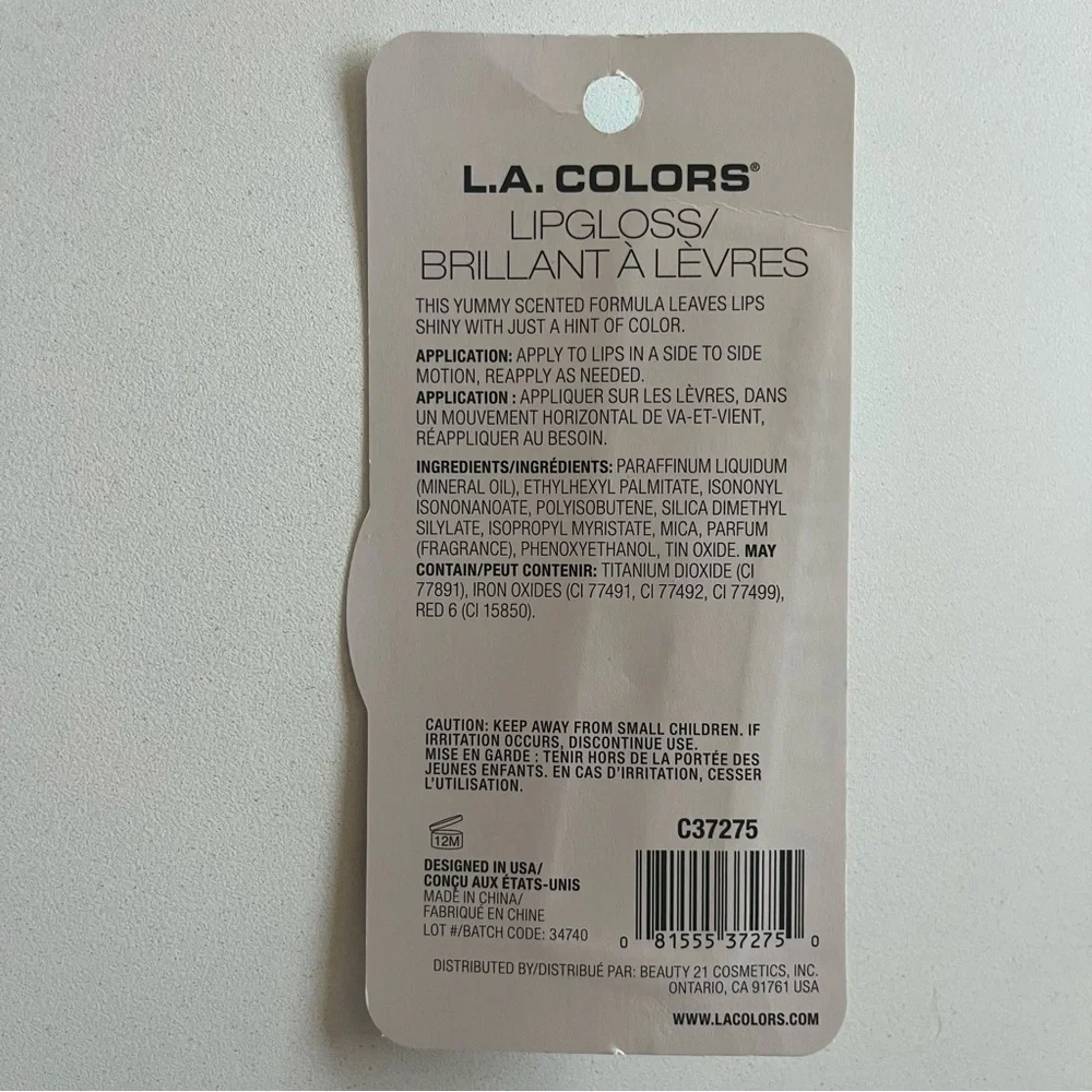 💜 L.A. Colors Juice Bar, Lip Oil, Orange